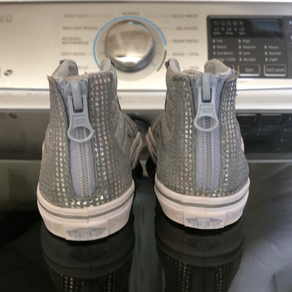 Silver Sparkle Baby VANS 6.5 - Picture 3 of 4